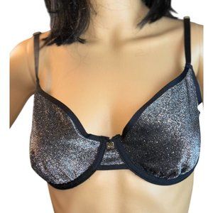 (5 for $25)Nicole Miller Unlined Shimmering Smooth T-Shirt Bra in Black Size 38C